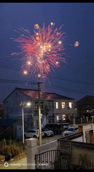 看看你们华为手机拍的烟花 #烟花 #春节