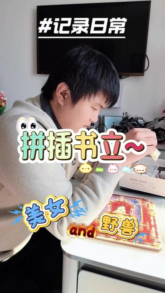 创意拼图 第一次拼插立体木质拼图 小case啦#乐高积木发动机 #美女与野兽 #vlog十亿流量扶持计划