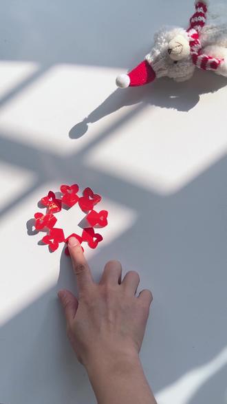 爱心窗花 #折纸 剪出精彩贴纸#手工 #diy