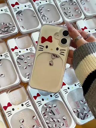 Hello Kitty流沙手机壳,可爱又灵动,苹果多机型适配~#手机壳 #HelloKitty #可爱好物 #苹果手机配件 #少女心好物