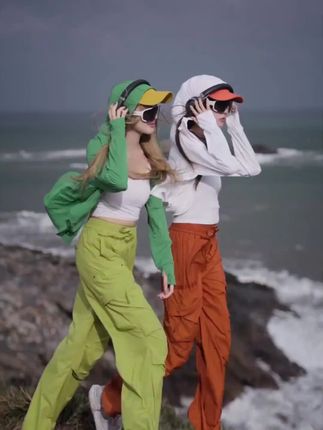 DIDORSSBO夏季女款凉感透气洋气防紫外线upf50+连帽短外套F662-65
