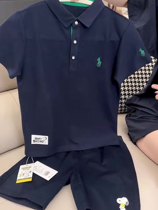 男童套装夏装2025新款洋气中大童男孩POLO衫短袖T恤两件套#高品质童装 #男童穿搭 #男童polo衫 #短袖t恤 #谁穿谁好看系列