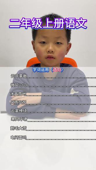 小学二年级上册语文四字词语造句技巧#学习知识 #学习提升 #语文知识分享 #语文笔记