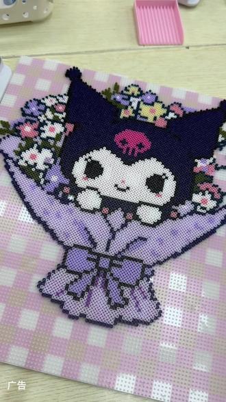 红旗街拼豆太解压了#展示你的手工diy成果 #拼豆