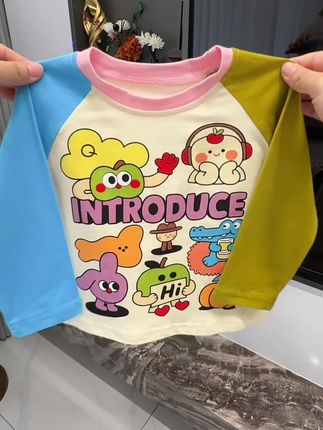 妈妈们快来捡漏,现在厂家新品上新,才这个价格就能到手这件长袖小T恤,上身穿着太洋气了#高品质童装 #女童长袖t恤 #母婴好物 #便宜又好穿 #童装穿搭