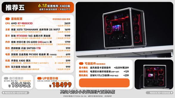 曲面屏水冷搭配乔思伯X400,真绝了 #电脑 #装机 #乔思伯 #5080