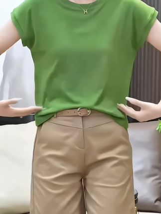 #冰丝短袖 #女装穿搭 #谁穿谁好看 #气质穿搭