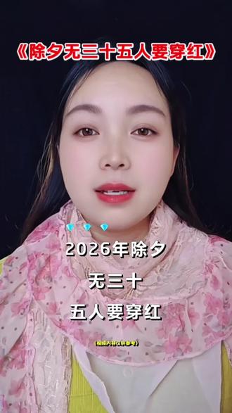 2026除夕无三十,这五类人记得穿红讨吉祥!孕妇、新婚夫妇、属蛇/虎/猴/猪的人、体弱多病者,穿红寓意母子平安、身体健康~#除夕民俗 #传统文化 #穿红吉祥