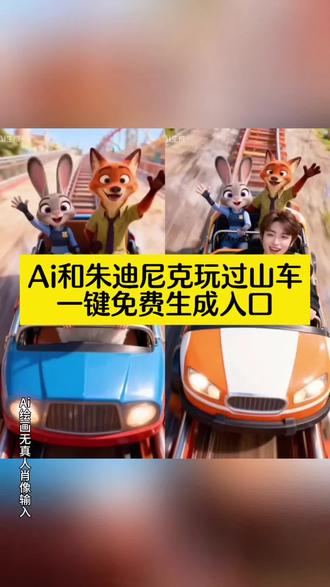 和朱迪尼克一起玩过山车特效免费制作教程来了朱迪尼克特效怎么拍朱迪尼克过山车特效#疯狂动物城2 #跟着疯狂动物城学穿搭 #疯狂动物城 #疯狂动物城朱迪 #即梦ai