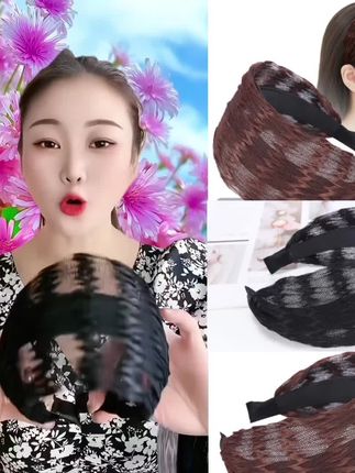 韩国透气宽边发箍女遮白发发卡波浪纹头箍百搭带齿压发洗脸头饰品 #女神必备 #好东西一起分享 @上热门🔥🔥🔥