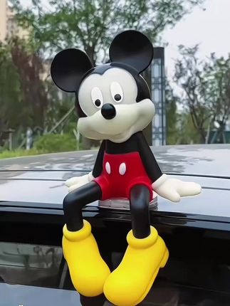 《可爱米奇》米奇玩偶车尾车摆件车载米奇坐姿公仔汽车尾部车外装饰#汽车好物推荐 #玩具 #汽车好物 #车品 #车内饰品摆件