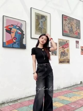 #创作者中心 #创作灵感 #牛仔裤 #弯刀裤 #高级感穿搭