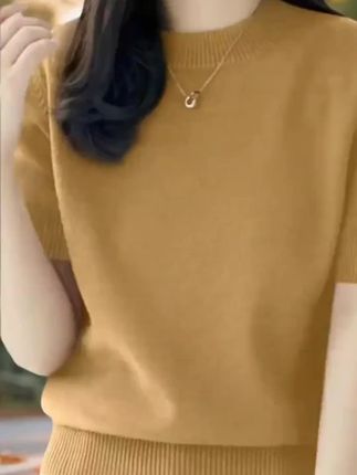 圆领上衣针织衫#好看的衣服都在这里