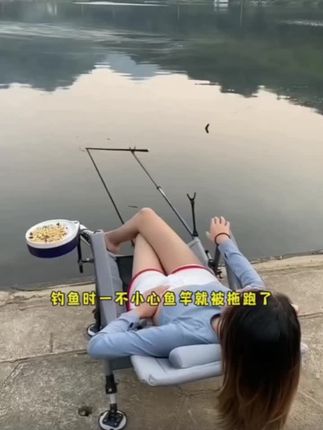 #迷你自动伸缩失手绳 #大物竿专用新型精致伸缩绳 #钢丝失手绳
