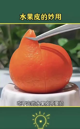 水果皮原来有这么多用处 特别是橘子皮 快学起来吧#分享生活小技巧