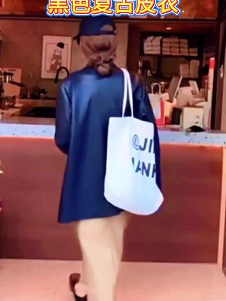 2025秋冬爆款!黑色复古女款宽松中长皮衣外套 #黑色皮衣外套 #宽松中长西装 #女士皮衣外套 #复古女士西装 #黑色复古西装