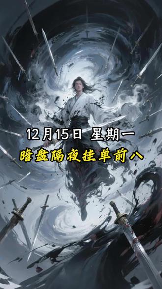 12.15 星期一 暗盘隔夜挂单 #财经 #金融