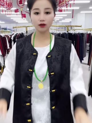 #视频同款#洋气十足 8609-早秋大码两件套(马甲+撞色小衫)新中式撞色两件套#品质女装 #洋气上档次 @上热门🔥🔥🔥