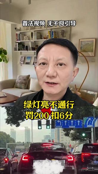 绿灯亮不通行罚200扣6分 #律师 #抖来普法2026 #交通事故 #红绿灯
