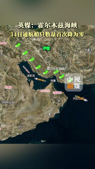 英媒:霍尔木兹海峡14日通航船只数量首次降为零#霍尔木兹海峡 #伊朗 #中东局势