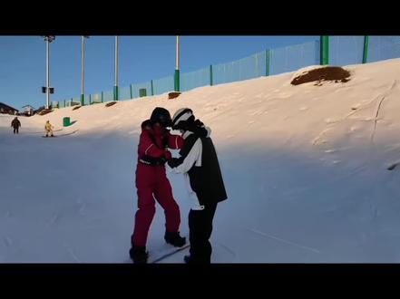 考古,普普之前滑过雪😂#DDDD #普普 #云旗郝熠然