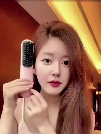 一机多用的多功能#无线直发梳可直发可卷发可做内扣,可做八字刘海,还可做蓬松高颅顶发型,而 ,真是太方便了#手残党也能学会的发型#直发梳#新手卷发教程#卷发神器