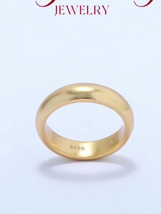 925银戒指 梁雅帝新品【星环】金色古法素圈百搭时尚纯银戒指#强烈推荐 #高端大气 #优雅气质 #超美 #超喜欢