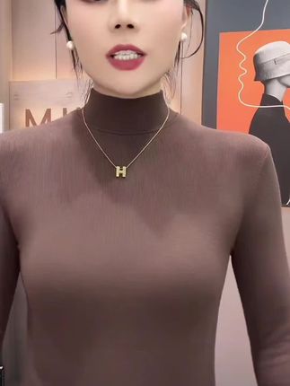 【爆款推荐】2025半高领显瘦内搭打底衫显身材洋气修身内搭长袖T恤#抖音推广 #内搭打底衫 #打底衫 #内搭外穿都好看 #内搭