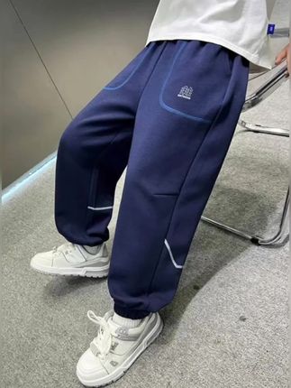 春秋季新款反光条卫裤 中大童宽松束脚裤#男童裤子#休闲针织裤#长裤子#谁穿谁好看系列
