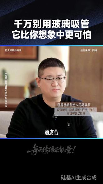 千万别用玻璃吸管,它比你想象中更可怕! #硅基智能 #司马华鹏 #学AI到硅基 #OPC创业找硅基 #数字人智能体领导者硅基
