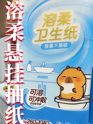 上厕所再也不用卷纸啦,就连清风都出溶解悬挂卫生纸了,可好用了#清风 #卫生纸 #悬挂抽纸 #生活必备