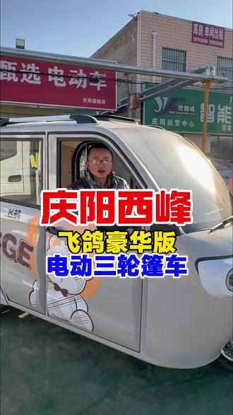 庆阳西峰,飞鸽豪华版,电动三轮篷车 #庆阳同城 #接送孩子上下学的电动车 #电动三轮车 #老人代步车