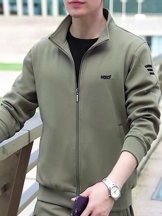 高档休闲运动套装男,爸爸秋季新款