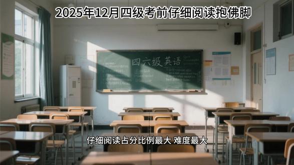 2025年12月四级考前仔细阅读抱佛脚 #四级必过