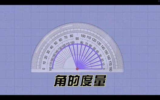 角的度量 怎么使用量角器?#角 #量角器 #数学 #三年级