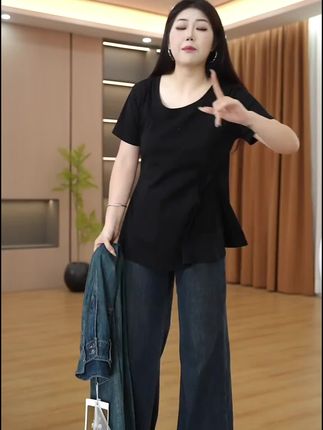#显高显瘦 #梨形身材穿搭 #百搭神裤
