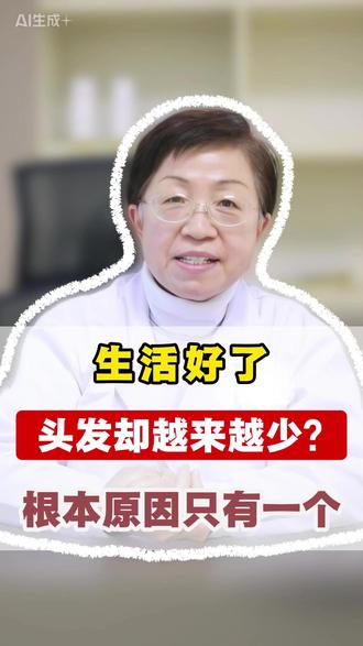 生活好了,头发却越来越少了,根本原因只有一个! #脱发#健康科普#宋佩华#雄脱