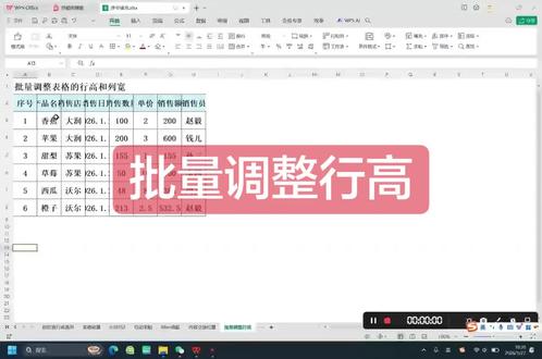 表格第二十课:批量调整行高和列宽。#每天学习一点点 #excel技巧