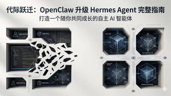 代际跃迁:OpenClaw升级到Hermes Agent 本期视频带你硬核解析被称为“OpenClaw 杀手”的 Hermes Agent。作为由顶级模型训练机构 Nous Research 开发的个人智能体,Hermes 带来了真正的“代际跃迁”。无论你是独立开发者还是一人公司创始人,Hermes 都能通过它的闭环记忆系统、零上下文成本的纯代码任务 (Cron Jobs),以及强悍的安卓底层设备自动化部署,帮你把 API 账单砍掉 90%!
💡 核心干货:不要做底层的“优化艺术家”,去搭建你 24 小时待命的数字资产!#Agent #openclaw #hermes #智能体