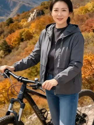 灰色休闲连帽外套女士2025春秋新款韩版宽松爆款时尚减龄洋气上衣#早秋不费力显身材上衣评价合集#早秋贵气感穿搭#早秋冷冽又随性的气质穿搭#早秋穿搭三分钟出门不是梦。