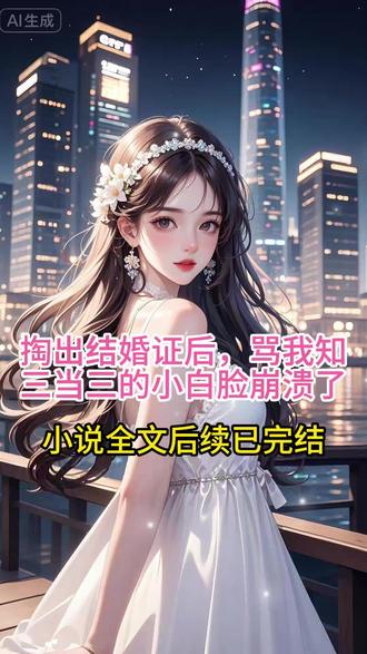 《掏出结婚证后,骂我知三当三的小白脸崩溃了》后续大结局完整版完结
#掏出结婚证后骂我知三当三的小白脸崩溃了
#掏出结婚证后骂我知三当三的小白脸崩溃了大结局 #结婚五年我被老婆的小三起诉后续 #掏出结婚证后骂我知三当三的小白脸崩溃了小说 #掏出结婚证后骂我知三当三的小白脸崩溃了后续
结婚五年,我被老婆的小三起诉。他说:“同为男性,我给你最后一次机会,只要你写下承诺书跟我老婆断了,并永远离开这里,我可以撤诉不让你还钱。”原来他认为我是三。
身体陡然冰冷,我故作从容的看他。 #掏出结婚证后骂我知三当三的小白脸崩溃了后续 #结婚五年我被老婆的小三起诉后续 #结婚五年我被老婆的小三起诉 #
结婚五年,我被老婆的小三起诉。
他说:“同为男性,我给你最后一次机会,只要你写下承诺书跟我老婆断了,并永远离开这里,我可以撤诉不让你还钱。”
原来他认为我是三。
身体陡然冰冷,我故作从容的看他。