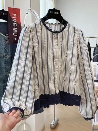 2025早秋新款!蕾丝花边短款长袖衬衫,法式小资风太绝啦 #2025秋装 #长袖蕾丝衬衫 #短款长袖小衫 #短款小衫 #短款蕾丝衬衫