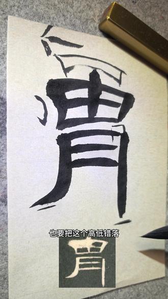 曹全碑临摹“胄”#书法教学#书法入门 #零基础学书法 #书法艺术 #学习书法