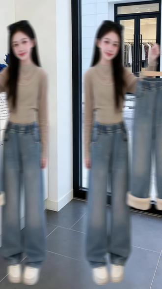 牛仔面料耐穿有型,配卫衣、毛衣都出彩,潮酷感拉满,宝妈给娃囤这条准没错!#牛仔裤 #韩系穿搭 #新年穿搭 #女童裤子#裤子穿搭