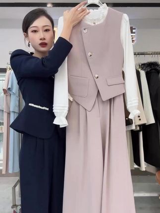 【纪朵研】8019休闲小香风女装高腰时尚套装通勤风休闲风法式套装#谁穿谁好看 #面料柔软舒适 #休闲减龄穿搭 #品质女装 #时尚穿搭