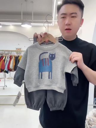 #儿童套装 #卡通两件套 #儿童套装秋季新款 #儿童卫衣套装 #童装