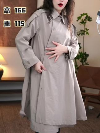 #设计款百搭秋款长宽气质长袖风衣外套