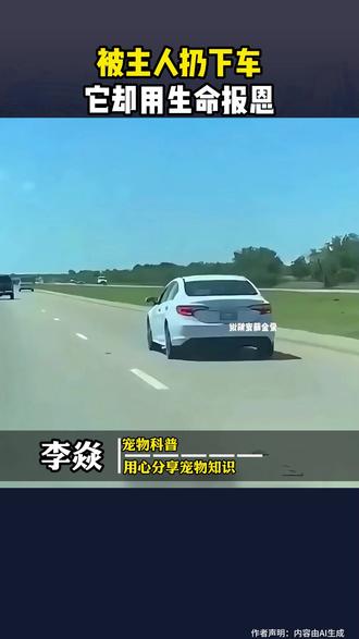 高速上被主人扔下车,它却用生命报恩##狗狗 #狗是人类最忠诚的朋友 #万物皆有灵性 #报恩的狗 #宠物