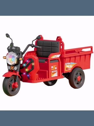 #儿童电动三轮车摩托车#带斗拖拉机可坐人小孩玩具#男女宝宝遥控车#双驱动力双人乘坐快乐翻倍#超大电瓶续航持久