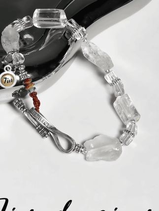 925银手链 7in【暮色】原创小众设计复古手作白色手链